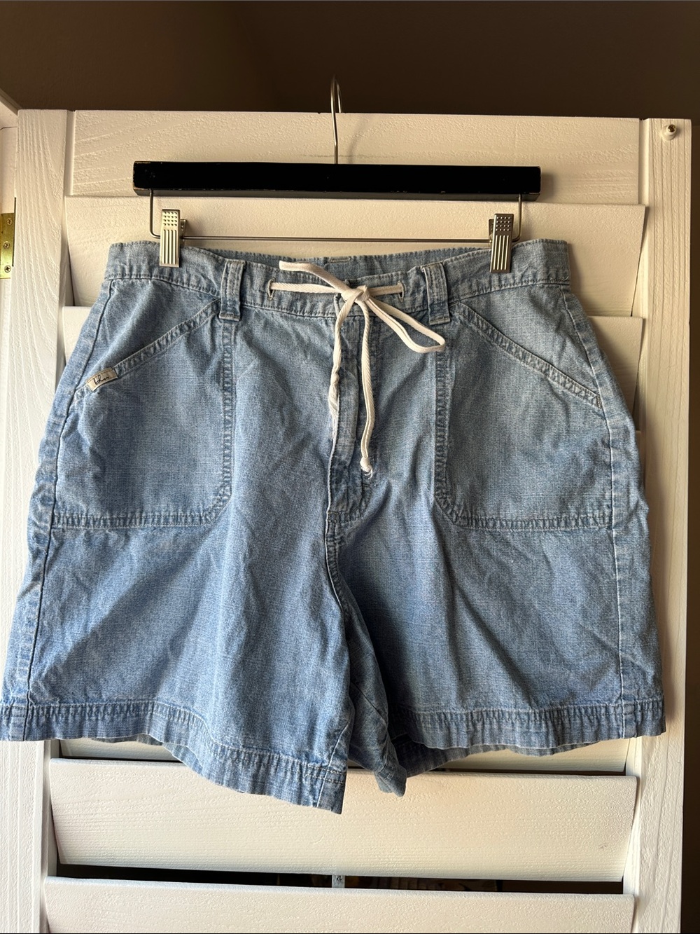 Vintage 90s Grunge Denim Shorts Large 14 Blu Draw String